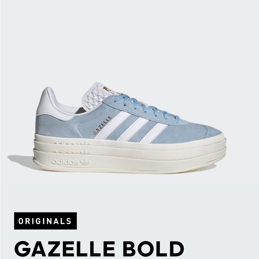 Adidas Sky Blue Gazelle Bold Platform Sneaker - Picture 13 of 13